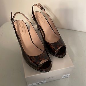 Bandolino Dark brown animal print Slingback Heels 9M Brand New Never Worn